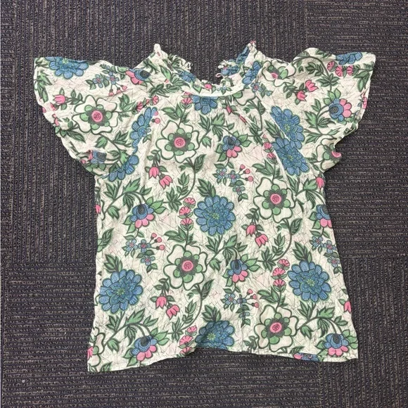 Banjanan Multicolor Floral Ruffle Blouse - Picture 3 of 4